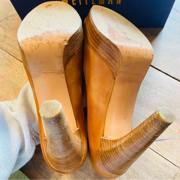 Stuart Weitzman NexPump Camel Platform Pump 8 - Picture 9 of 10